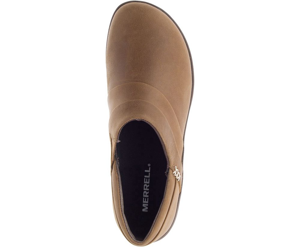 Merrell Slip Ons Brown - Dassie Stitch - Womens 60GBNOCJK